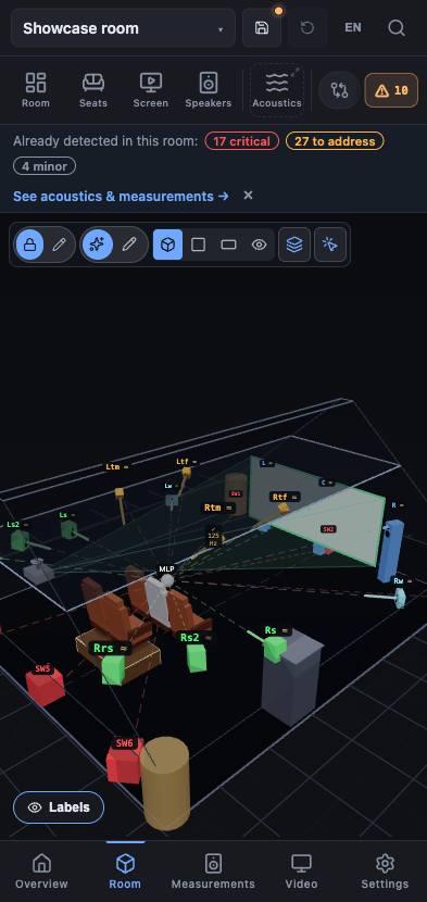 HTM on an Android phone: the 3D room in your pocket
